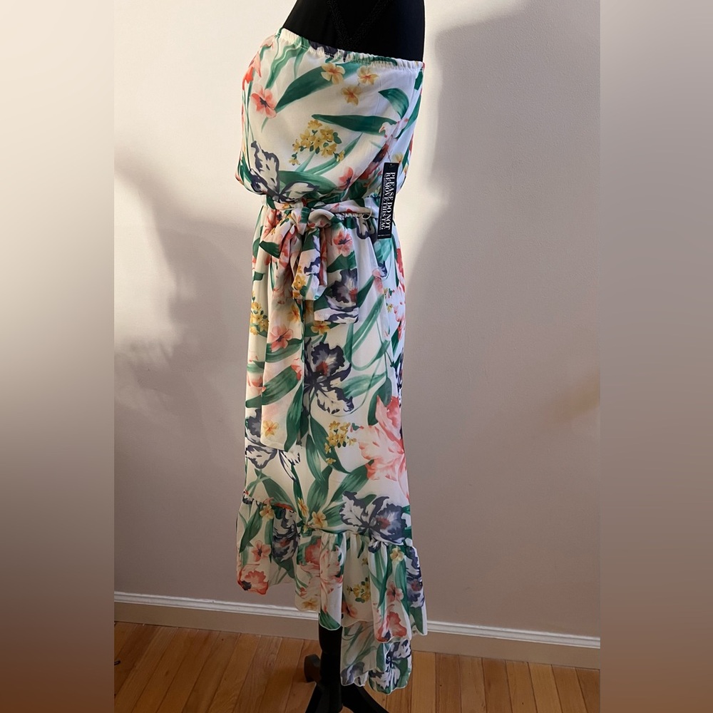 New York & Company Floral Strapless Dress - Picture 2 of 4